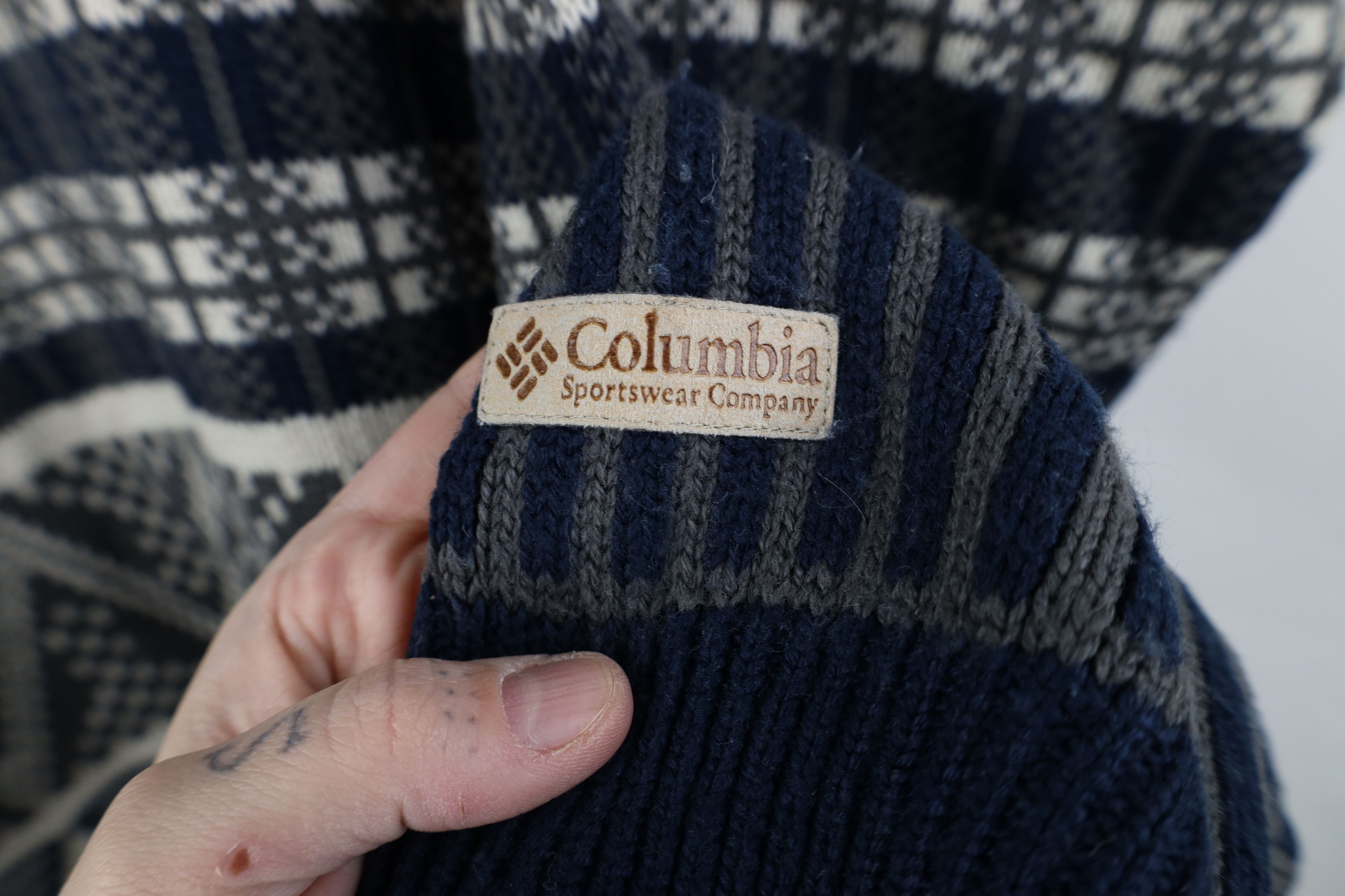 Columbia Vintage 90s Columbia Knit Half Zip Pullover Sweater Acrylic Size US XL / EU 56 / 4 - 4 Thumbnail