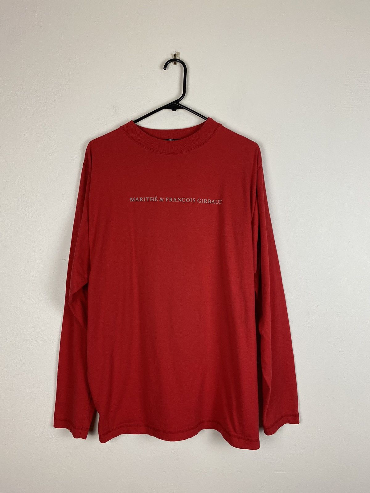 Marithe + Francois Girbaud × Vintage Vintage Marithe Francois Girbaud Red Long Sleeve Made in USA Size US XL / EU 56 / 4 - 1 Thumbnail