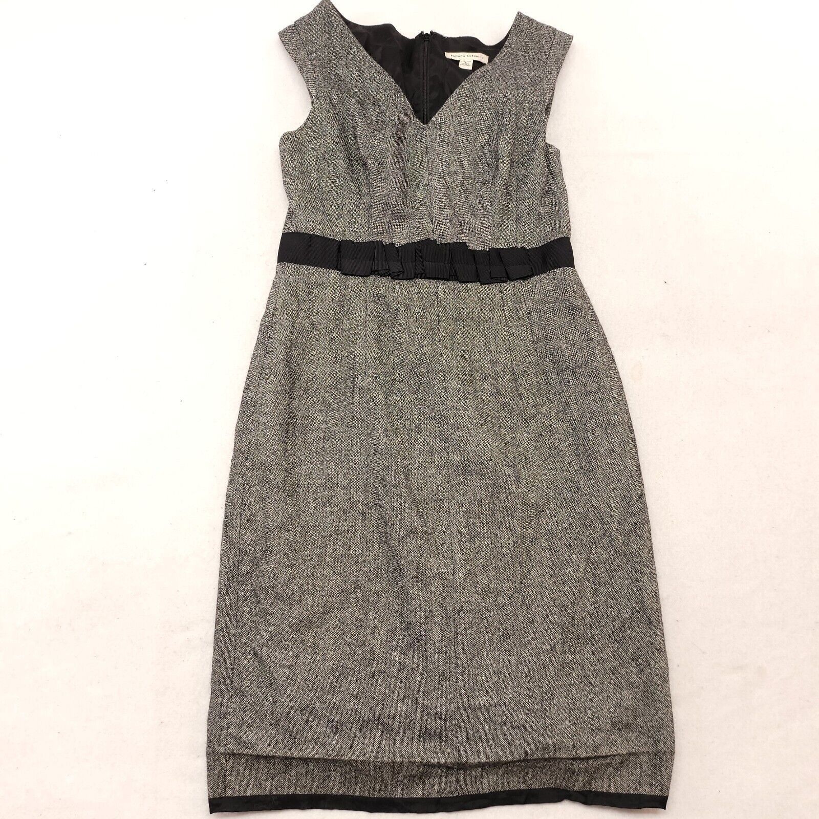 Banana Republic Banana Republic Casual Zip Up Dress Womens Size 4 Gray Black Size S / US 4 / IT 40 - 2 Thumbnail