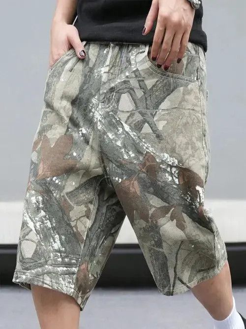 Other Camo Cargo Y2k Shorts Jorts Denim Size US 32 / EU 48 - 3 Thumbnail
