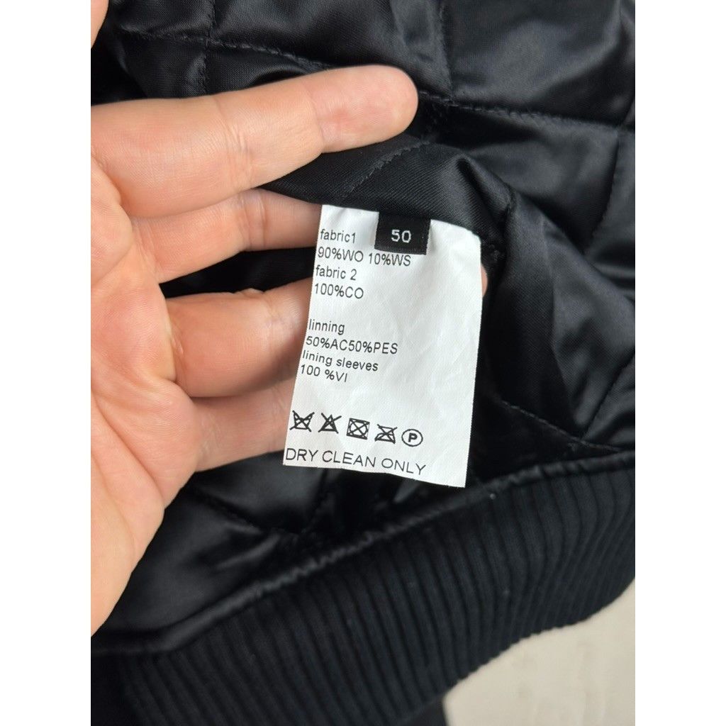 Kris Van Assche Kris Van Assche Asymmetrical Wool Shawl Collar Black Bomber Size US XXS / EU 40 - 8 Thumbnail