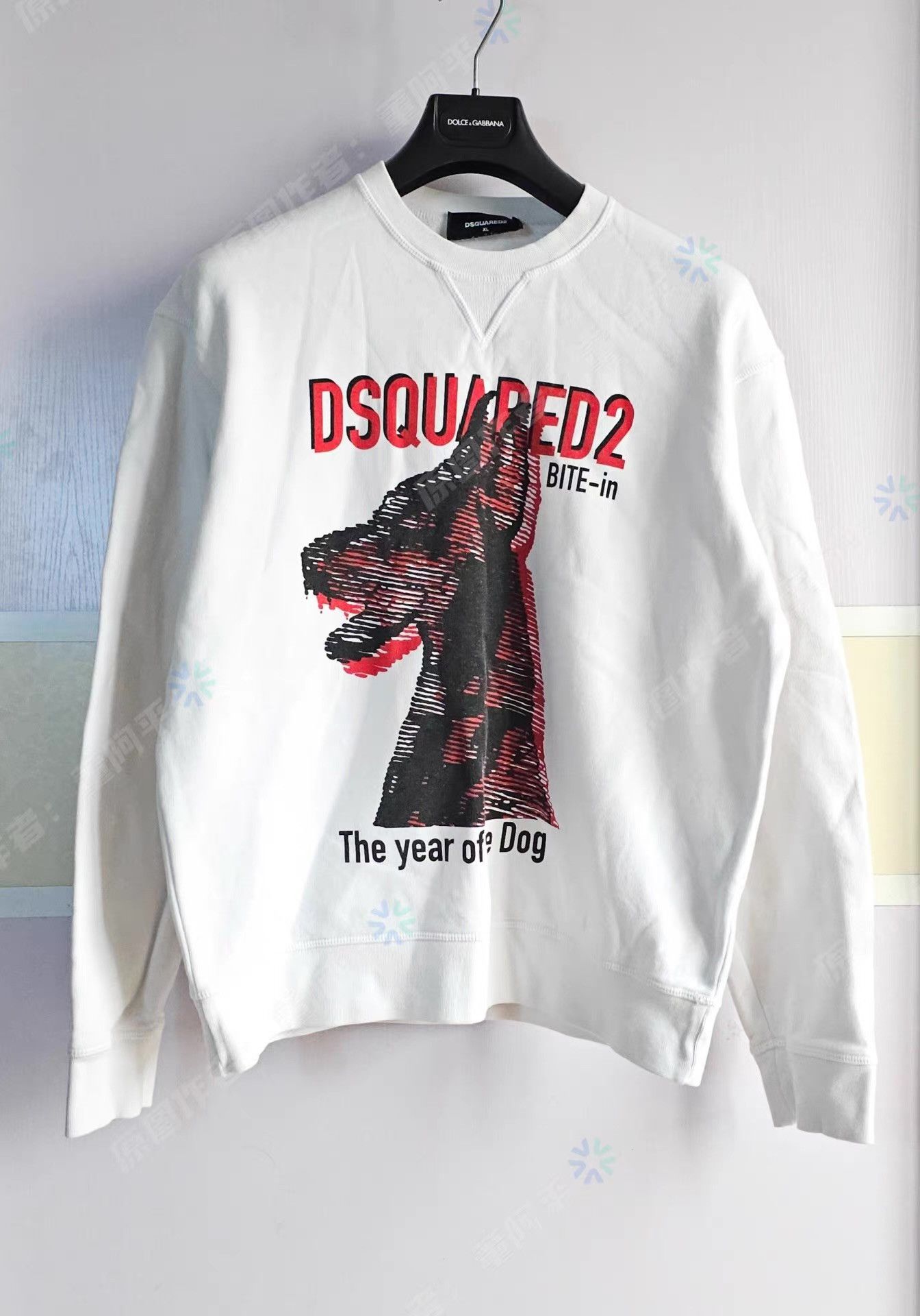 Dsquared2 Dsquared2 white Doberman sweatshirt Q4 Size US XL / EU 56 / 4 - 1 Thumbnail