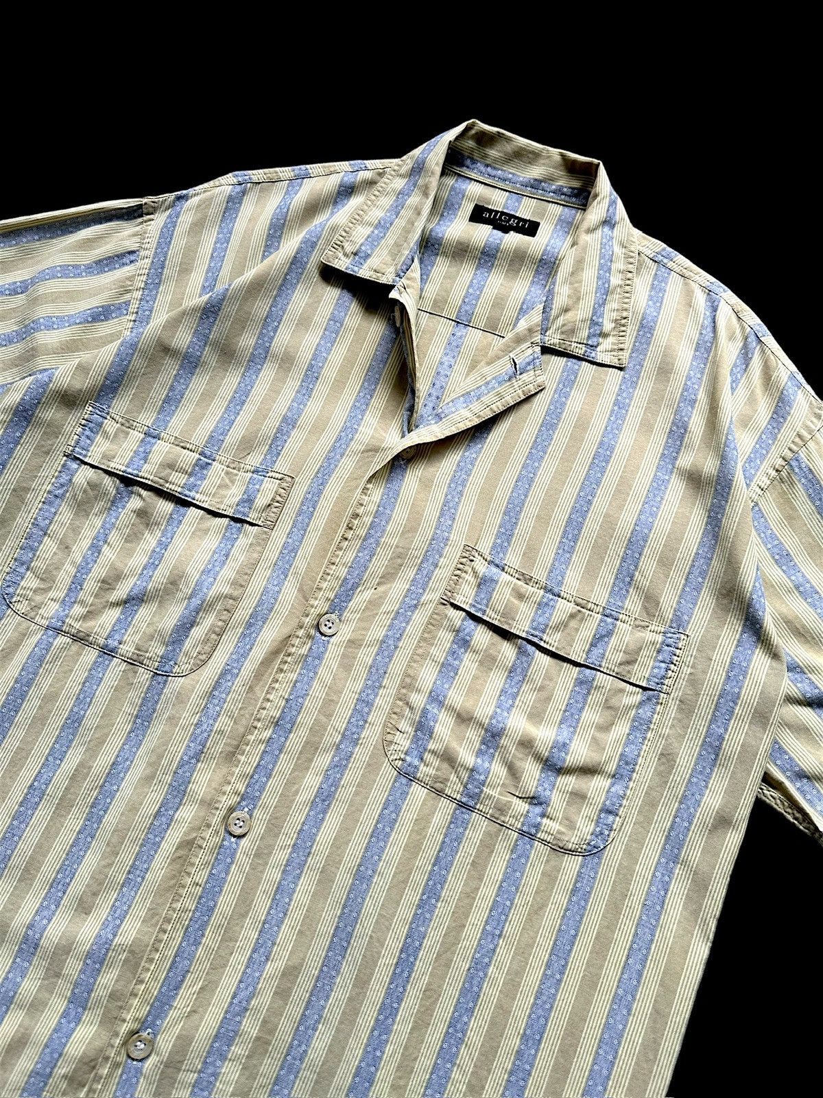 Allegri 90's Allegri open collar shirt [ Margiela era ] Size US L / EU 52-54 / 3 - 4 Thumbnail