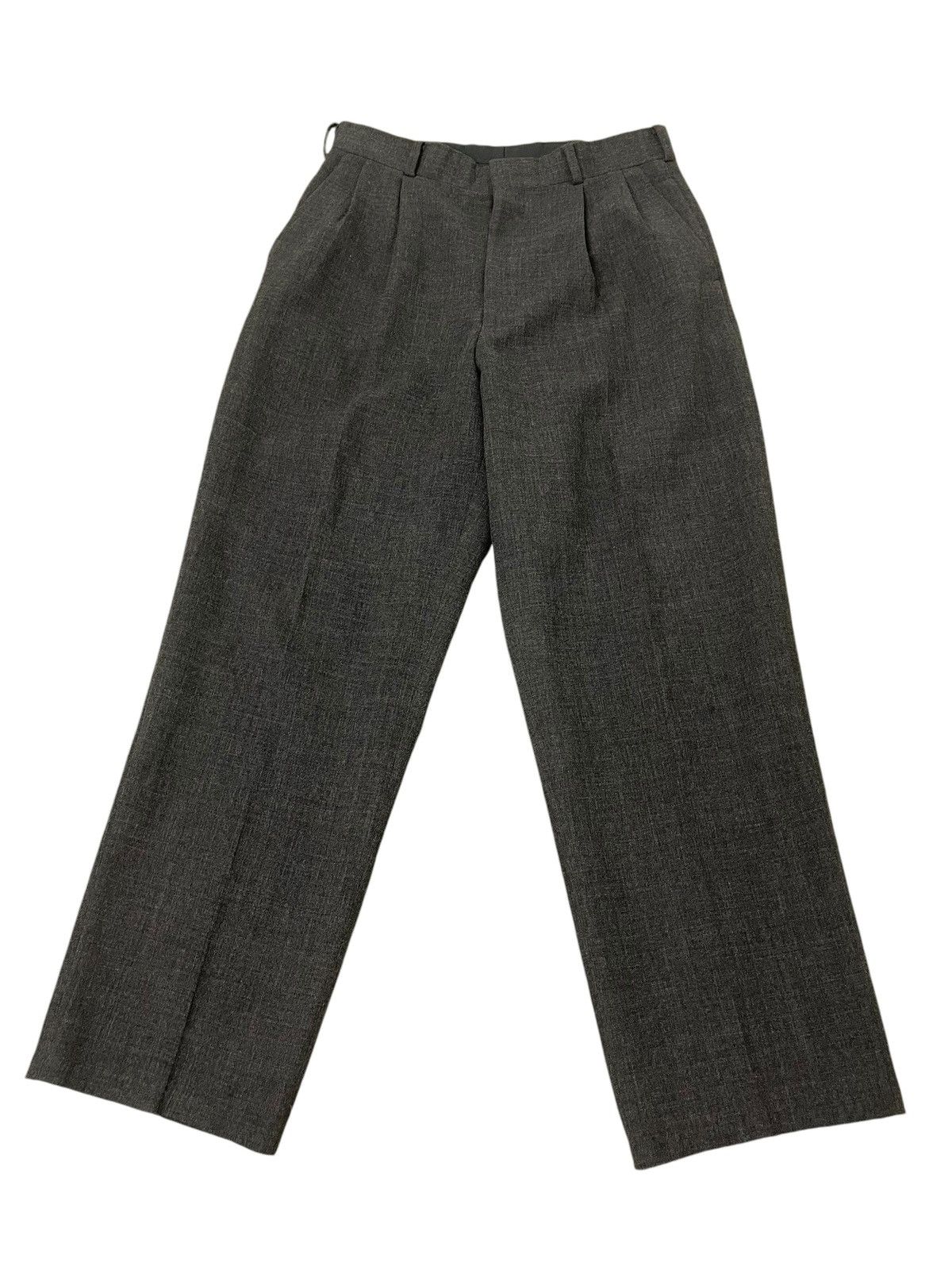 Issey Miyake Wide Baggy Wool Trouser Vtg IM Miyake Design Studio 8🟦9 Size US 31 - 2 Thumbnail