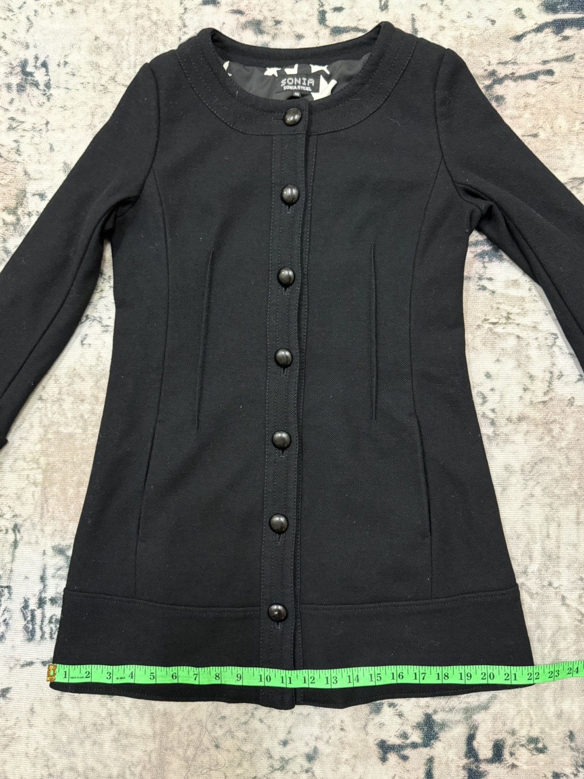 Designer × Sonia Rykiel Sonia Rykiel Knit Black Cardigan Button Up Jacket Size S / US 4 / IT 40 - 14 Thumbnail
