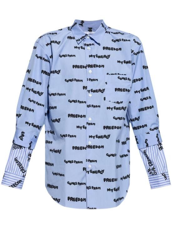Comme des Garcons COMME DES GARCONS Men Long Tops FNB018 1BLUE Blue Size US S / EU 44-46 / 1 - 1 Thumbnail