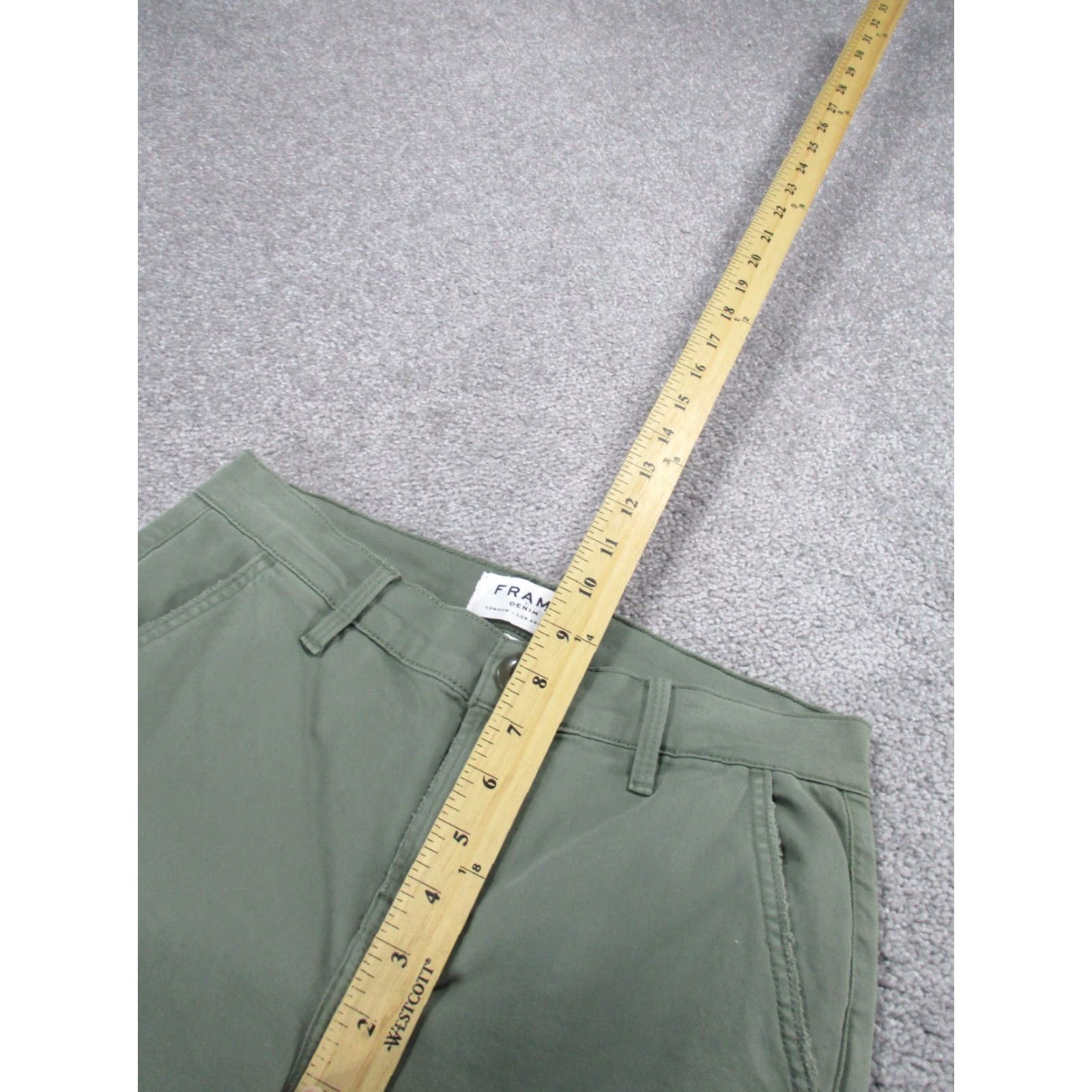 Frame FRAME Pants Women 26 Green Cargo Skinny Twill Cotton Blend Solid Womens Size 26" / US 2 / IT 38 - 7 Thumbnail