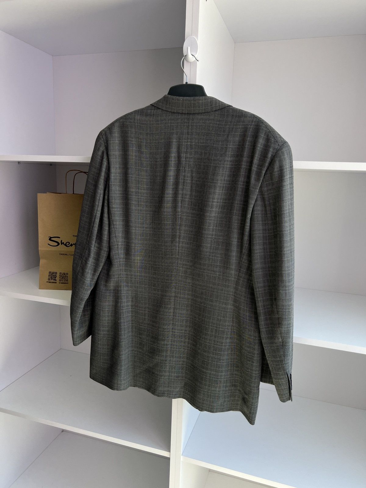 Giorgio Armani × Vintage Vintage Giorgio Armani Gray Blazer Size 52L - 10 Thumbnail