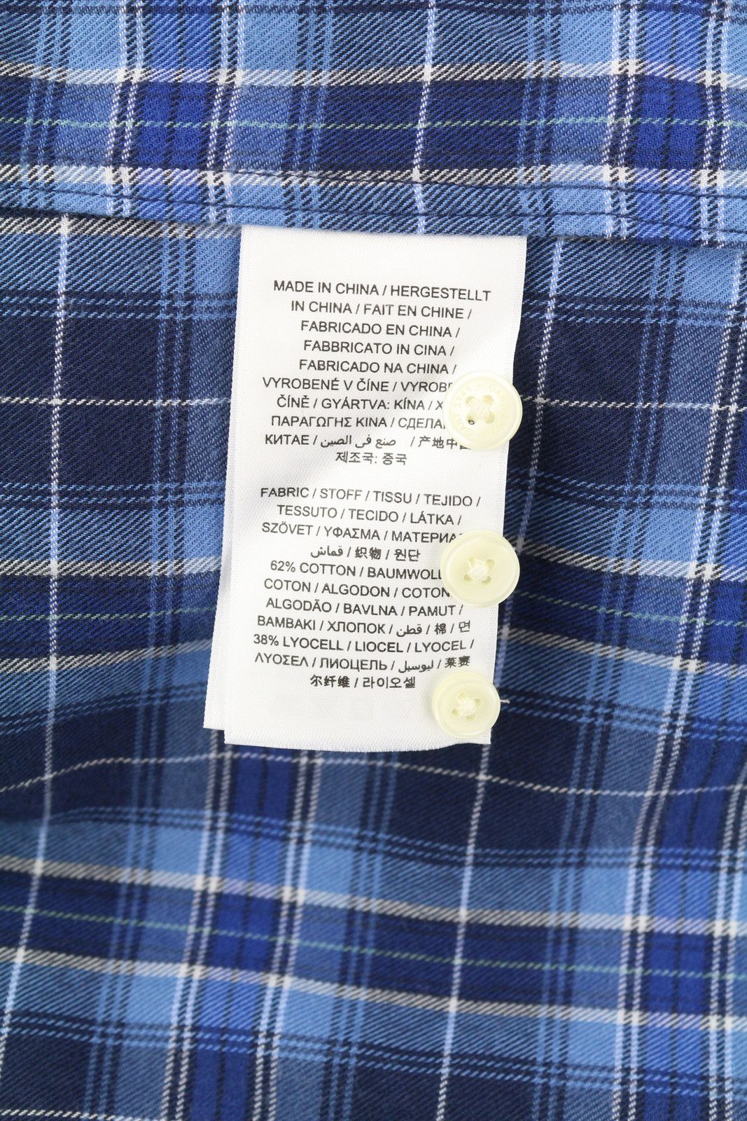 Gant FLANNEL CHECK EU36 Blue Button-Down Plaid Shirt 85125 Size S / US 4 / IT 40 - 8 Thumbnail