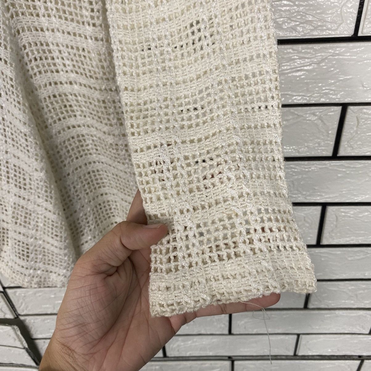 Japanese Brand Hollywood Movie Knit Net Button Sweater Issey Miyake Size US M / EU 48-50 / 2 - 17 Thumbnail