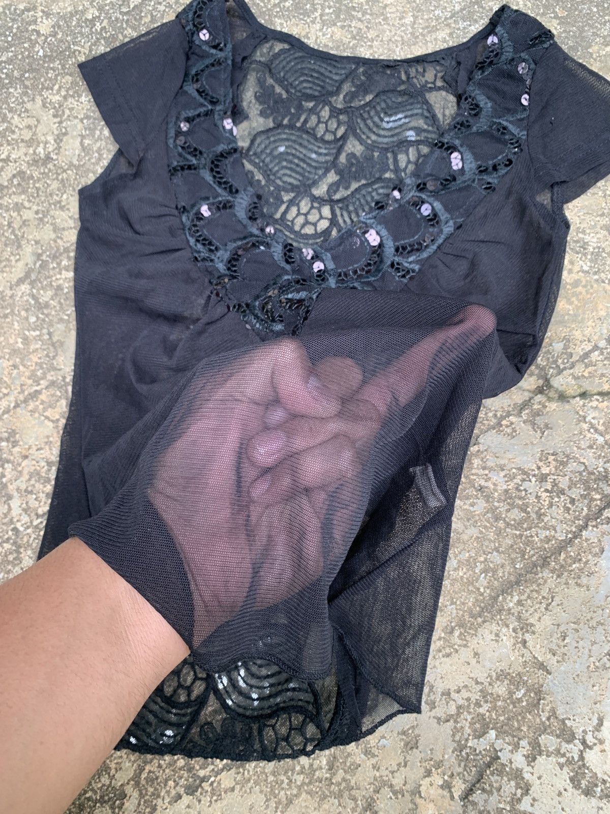 Other y2k Floral Embroidery See Through Mesh Top Size S / US 4 / IT 40 - 2 Thumbnail