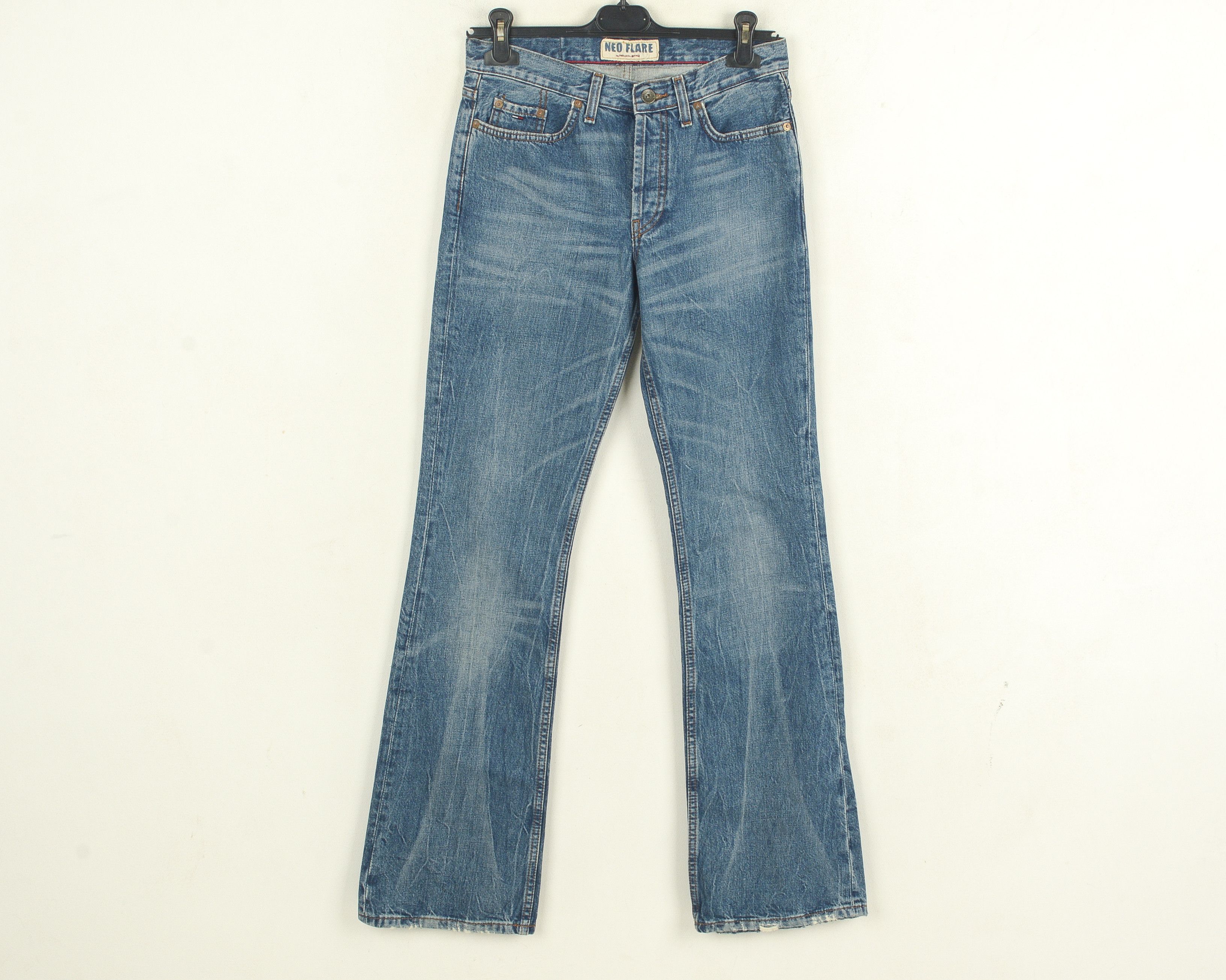 Tommy Hilfiger Neo Flare Women W27 L34 Straight Jeans Pants Denim Trousers Size 27" / US 4 / IT 40 - 1 Thumbnail