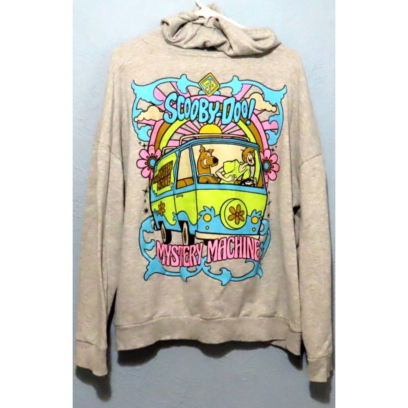 Vintage Scooby Doo Mystery Machine Hoodie Woman 2XL Gray Cartoon Retro 90s Hooded Long Sleeve Front Back Graphics Mens Womens Girls Boys Size XXL / US 16-18 / IT 52-54 - 5 Thumbnail