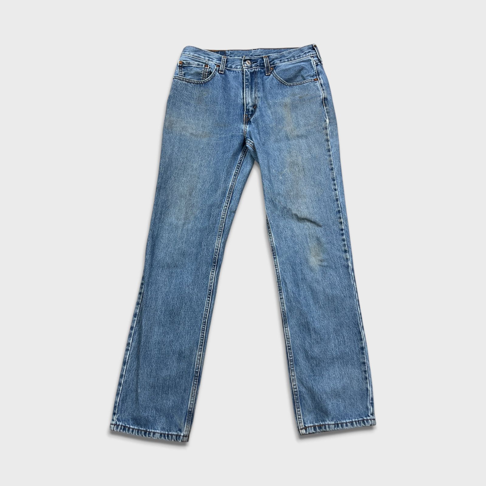 Levi's × Vintage Levi's 516 Jeans 33x34 Blue Slim Straight Leg Faded Denim Size US 33 - 1 Thumbnail