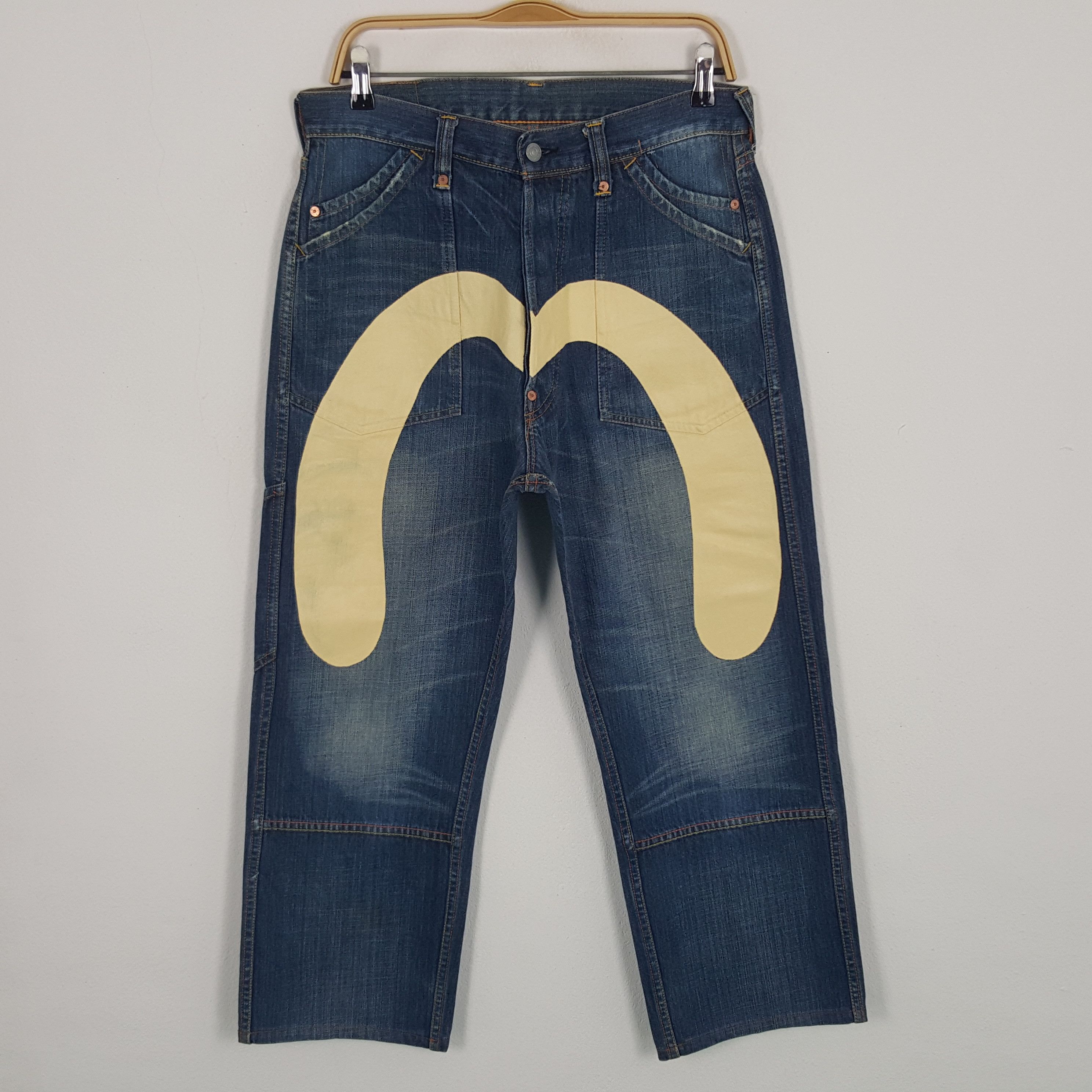 Evisu × Vintage Vintage Evisu Japan Custom Art Daicock Denim Jeans Size US 31 - 1 Thumbnail
