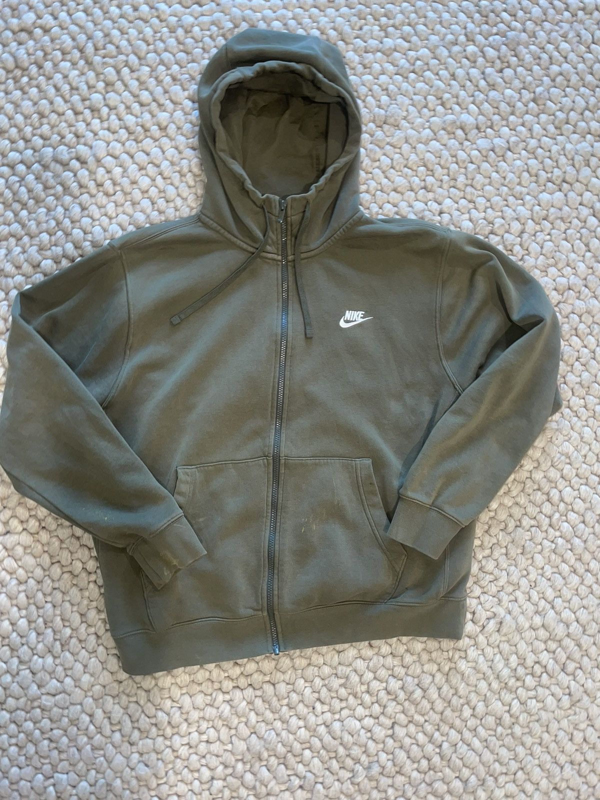 Nike Nike ZipUp Hoodie Olive Green Size US L / EU 52-54 / 3 - 1 Thumbnail