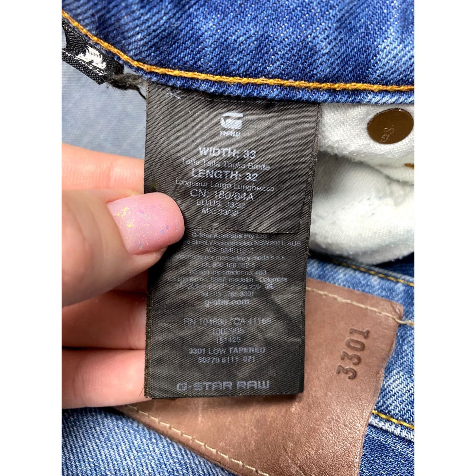 G-Star VINTAGE G Star Raw Denim Jeans 33 Mens Jeans Slim Regular jeans Blue 90s Stars Fashion Mens Size US 33 - 6 Thumbnail