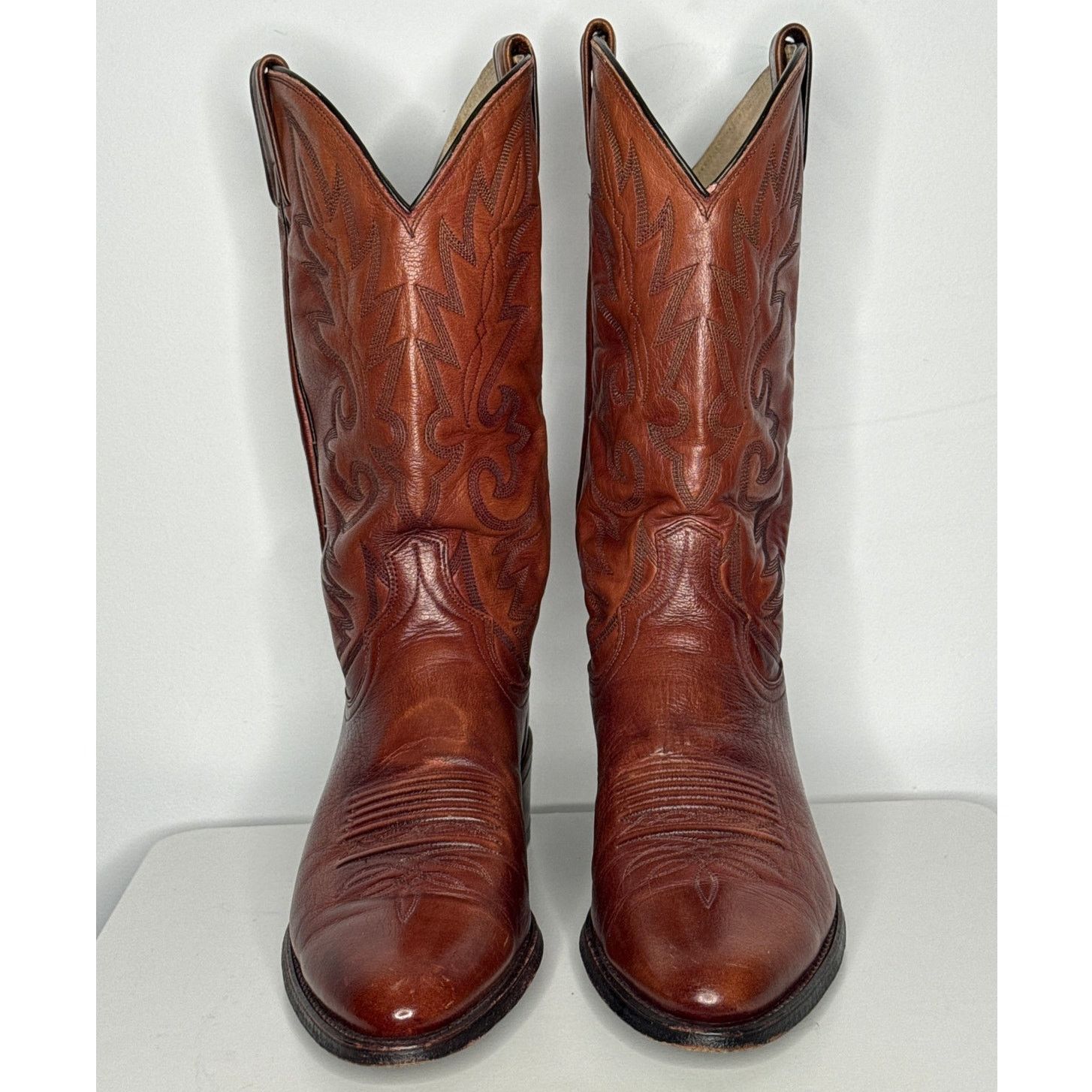 Dan Post 1990s Dan Post Brown Leather Western Cowboy Boots 10.5D Size US 10.5 / EU 43-44 - 5 Thumbnail
