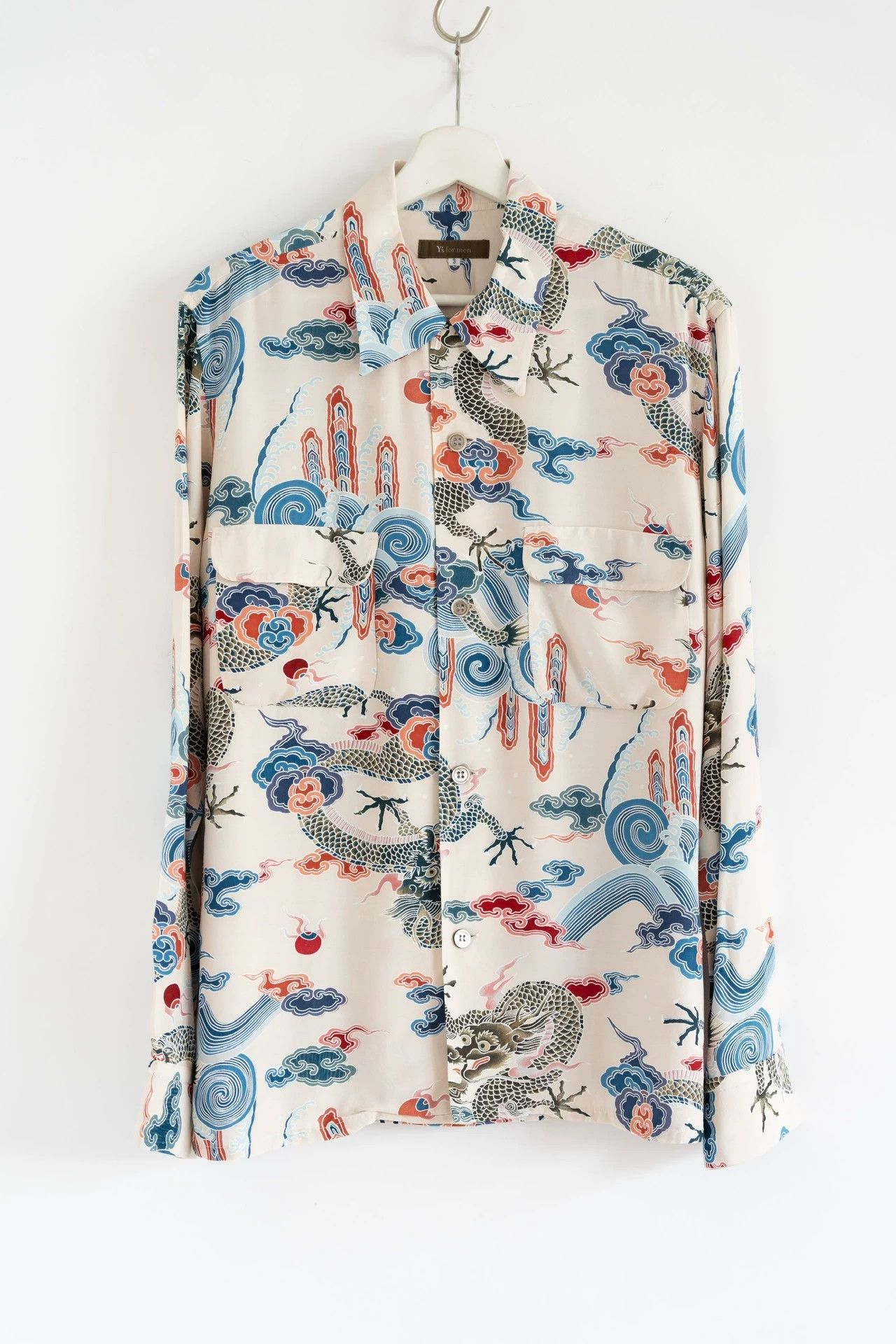 Yohji Yamamoto Yohji Yamamoto 00s Y's Dragon Rayon Cuban Shirt Size US L / EU 52-54 / 3 - 1 Thumbnail