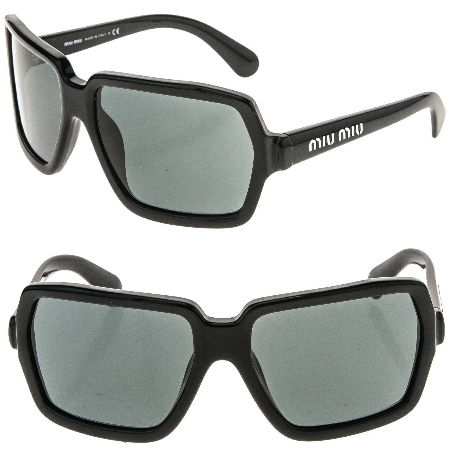 MIU MIU CORE MU06WS Black Geometric Square Fashion 06W