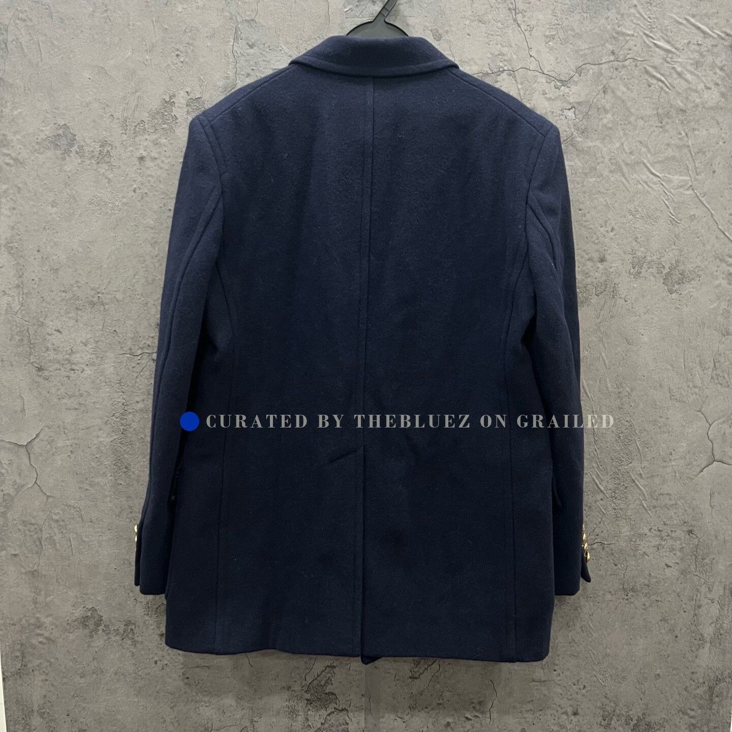 Gucci Gucci Navy Blue Double-Breasted Wool Coat Size US M / EU 48-50 / 2 - 6 Thumbnail
