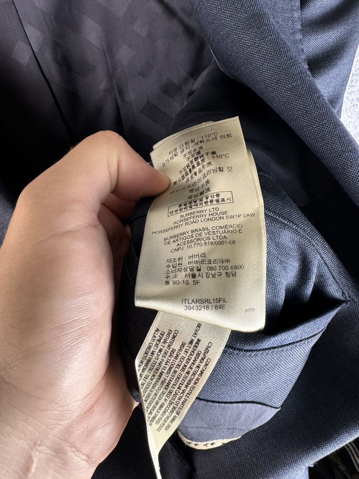 Burberry Burberry Wool Blazer Men Jacket London Herringbone Size 54R - 7 Thumbnail