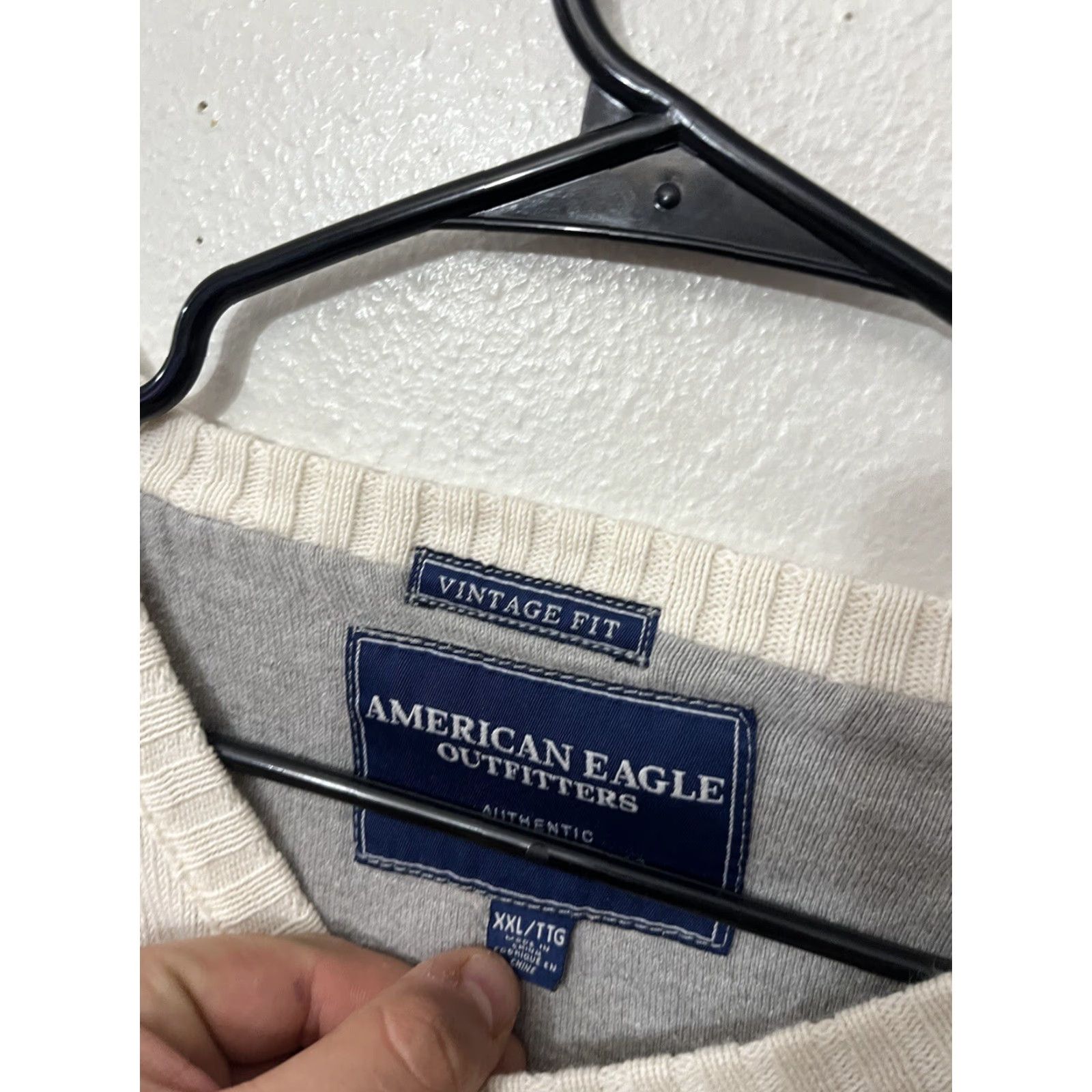American Eagle Outfitters VINTAGE American Eagle Outfitters Sweatshirt Shirt Mens 2XL Ivory Crew Neck Logo Pullover Modern Fit 2000s? Size US XXL / EU 58 / 5 - 3 Thumbnail
