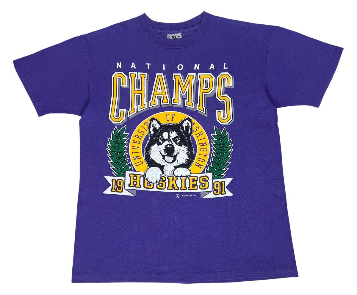 Vintage vintage University of Washington Huskies 1991 Tee Size US L / EU 52-54 / 3 - 1 Thumbnail