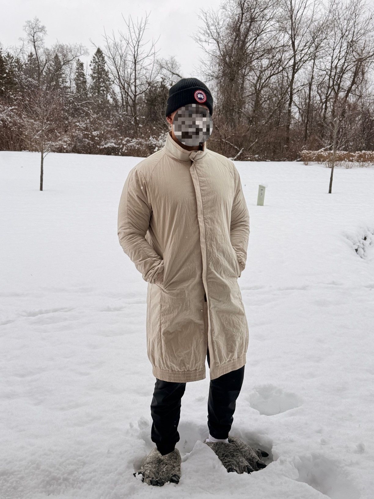 Devoa DEVOA Japanese Men’s Avant-Garde Long Coat White-Gray Size US L / EU 52-54 / 3 - 5 Thumbnail