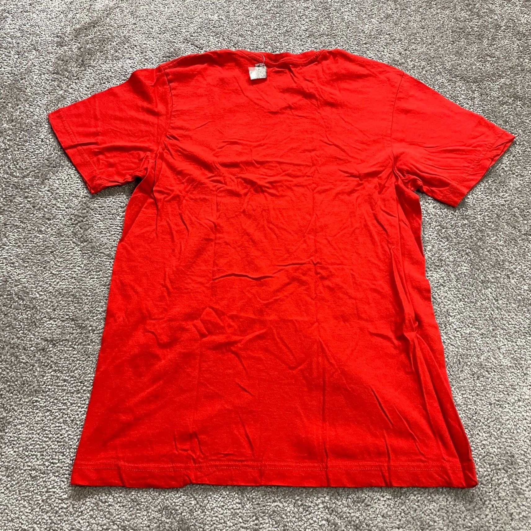 Alfani Vintage Alfani Men’s T-Shirt Small Red Solid V-Neck Cotton Short Sleeve Size US S / EU 44-46 / 1 - 2 Thumbnail