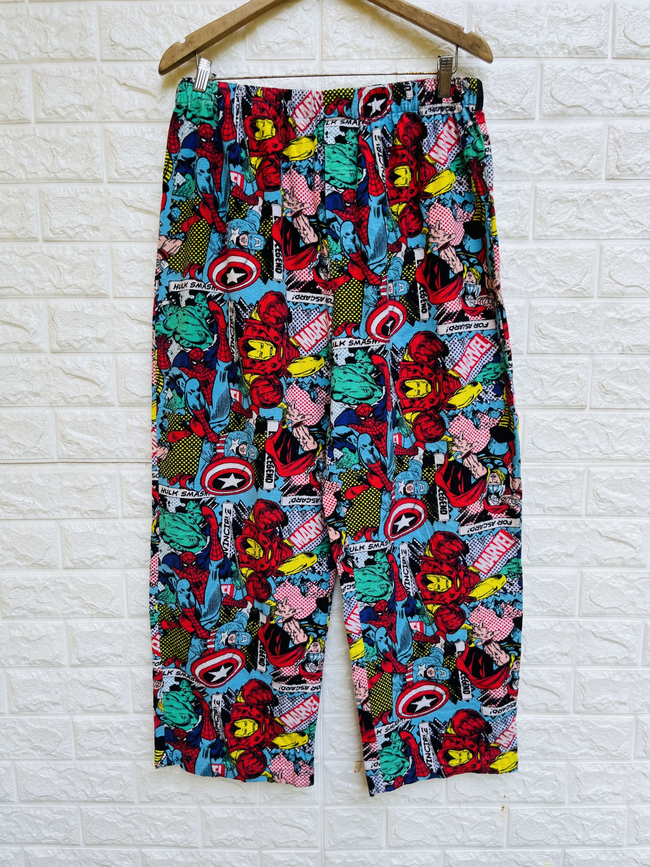 image of Vintage Marvel Comics Pajama Japanese Designer Fashion Style, Men's (Size 34)