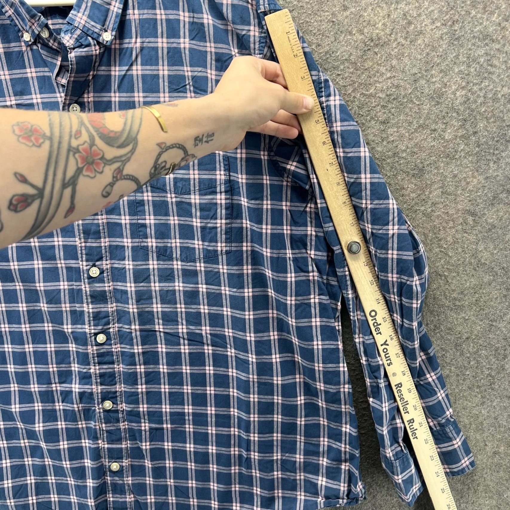 Bonobos Bonobos Shirt Mens 2XL Blue Plaid Prominent Fit Long Sleeve Button Down Casual Size US XXL / EU 58 / 5 - 4 Thumbnail