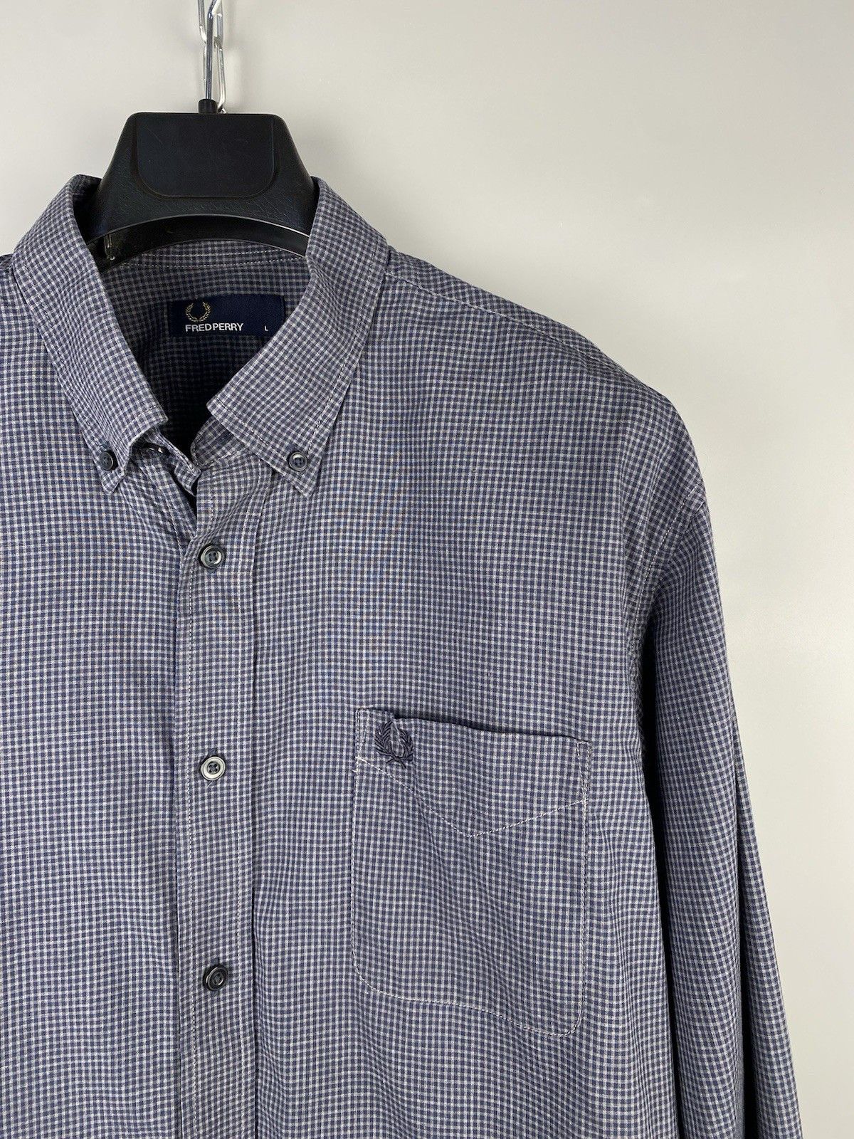 Fred Perry Fred Perry Cotton Check Button Long Sleeve Shirt Size US L / EU 52-54 / 3 - 6 Thumbnail
