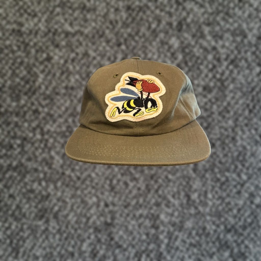Vintage VINTAGE Jane Motorcycles Bomber Squadron Patch Green Strapback Hat USAAF Size ONE SIZE - 1 Thumbnail