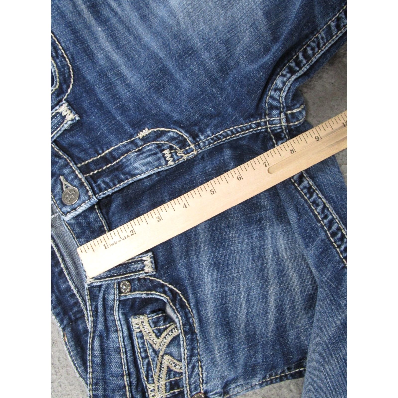 Denime BIG STAR Maddie Bootcut Jeans Women Regular 28 Blue Denim Stretch 5-Pocket Read Vintage No Size 28" / US 6 / IT 42 - 7 Thumbnail