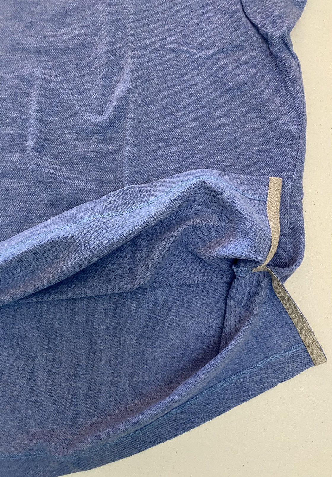 Brunello Cucinelli Brunello Cucinelli ocean/grey trim reg fit 2btn polo nwot Size US XL / EU 56 / 4 - 5 Thumbnail