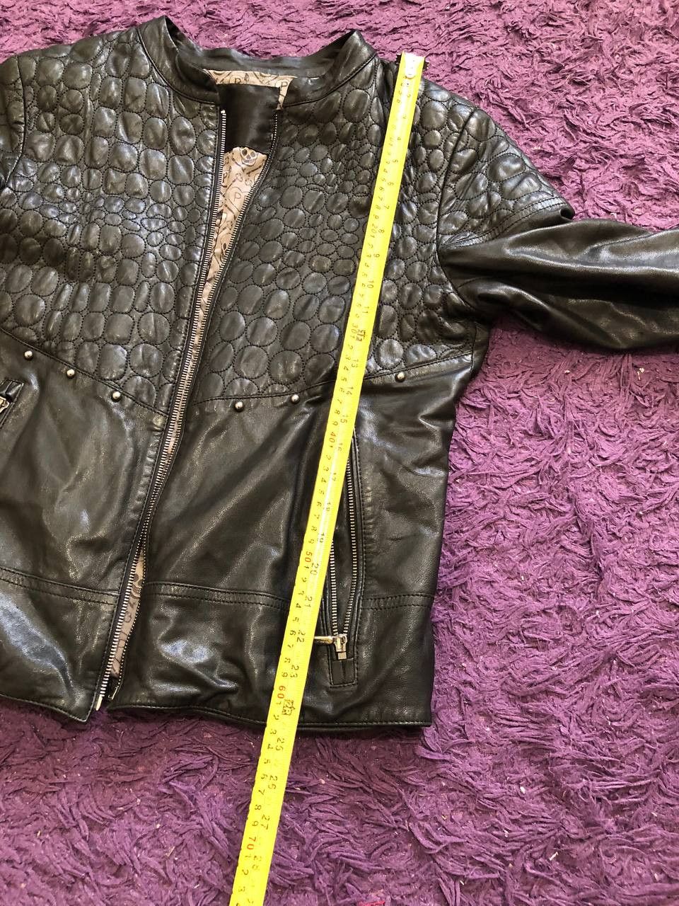 Philipp Plein Philipp Plein 's Black Leather Bomber Jacket Size US L / EU 52-54 / 3 - 14 Thumbnail