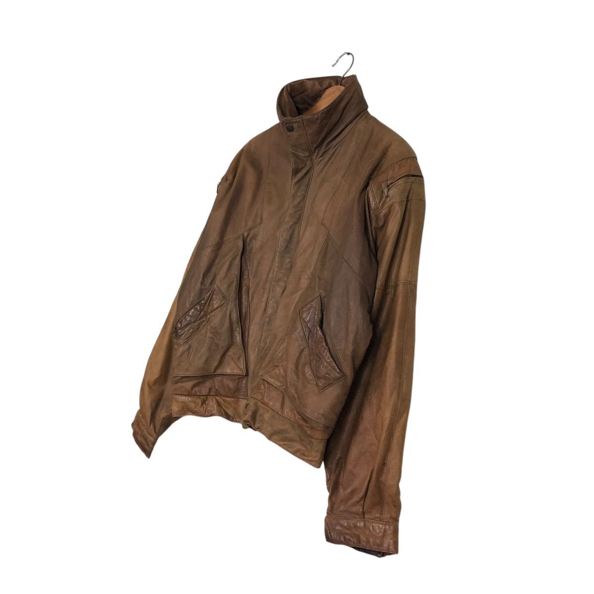Japanese Brand 🔥VINTAGE LEATHER JACKET BOMBER SIN THUNG ISSEY MIYAKE Size US M / EU 48-50 / 2 - 4 Thumbnail