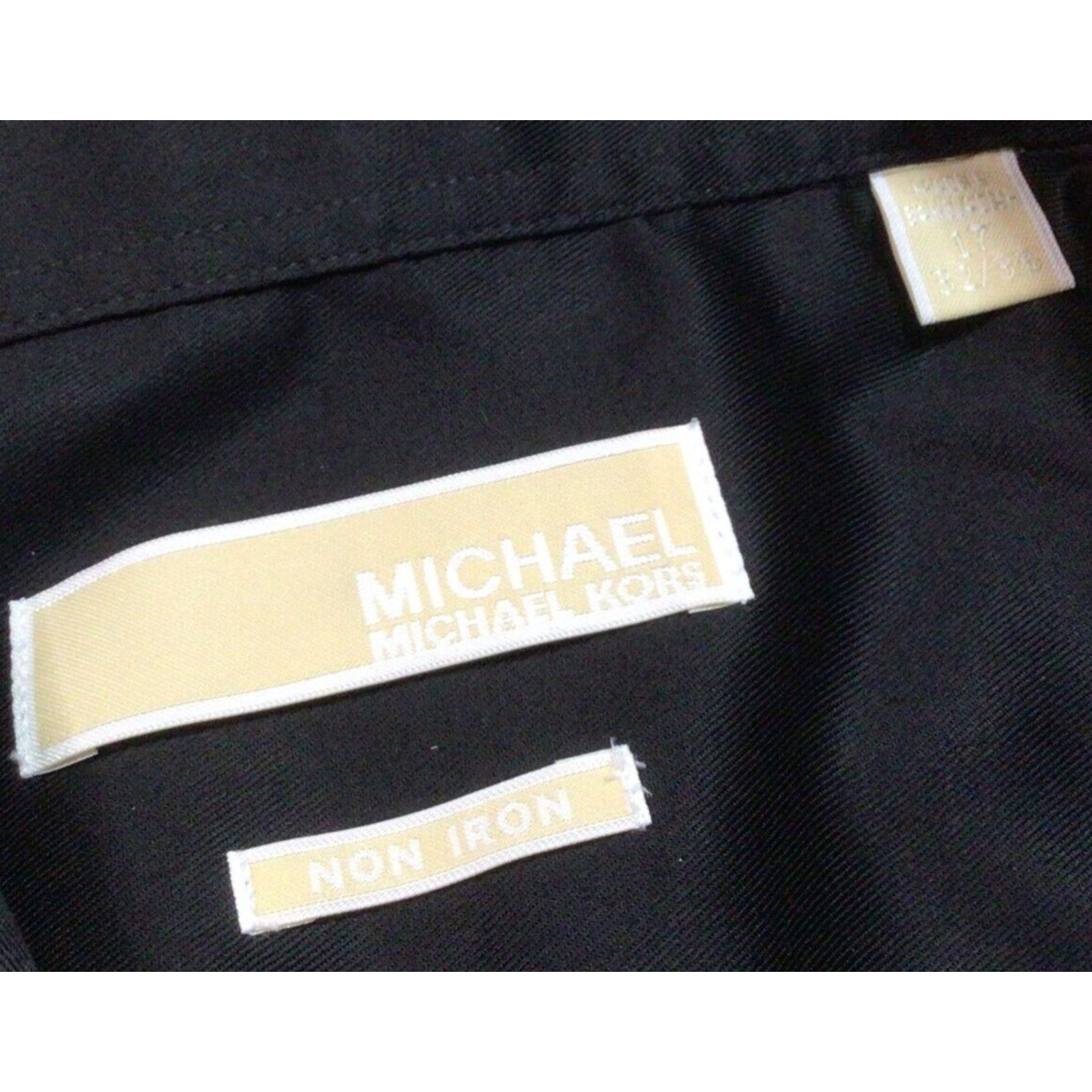 Michael Kors Michael Kors Black No Iron Button Down Dress Shirt 17 32/33 Size US XL / EU 56 / 4 - 3 Thumbnail