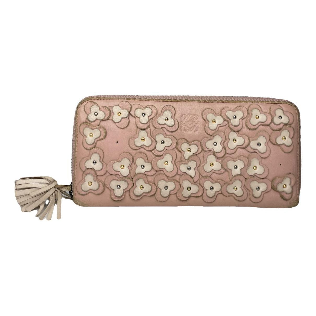 Loewe Puzzle Pink Leather Wallet Size ONE SIZE - 1 Thumbnail