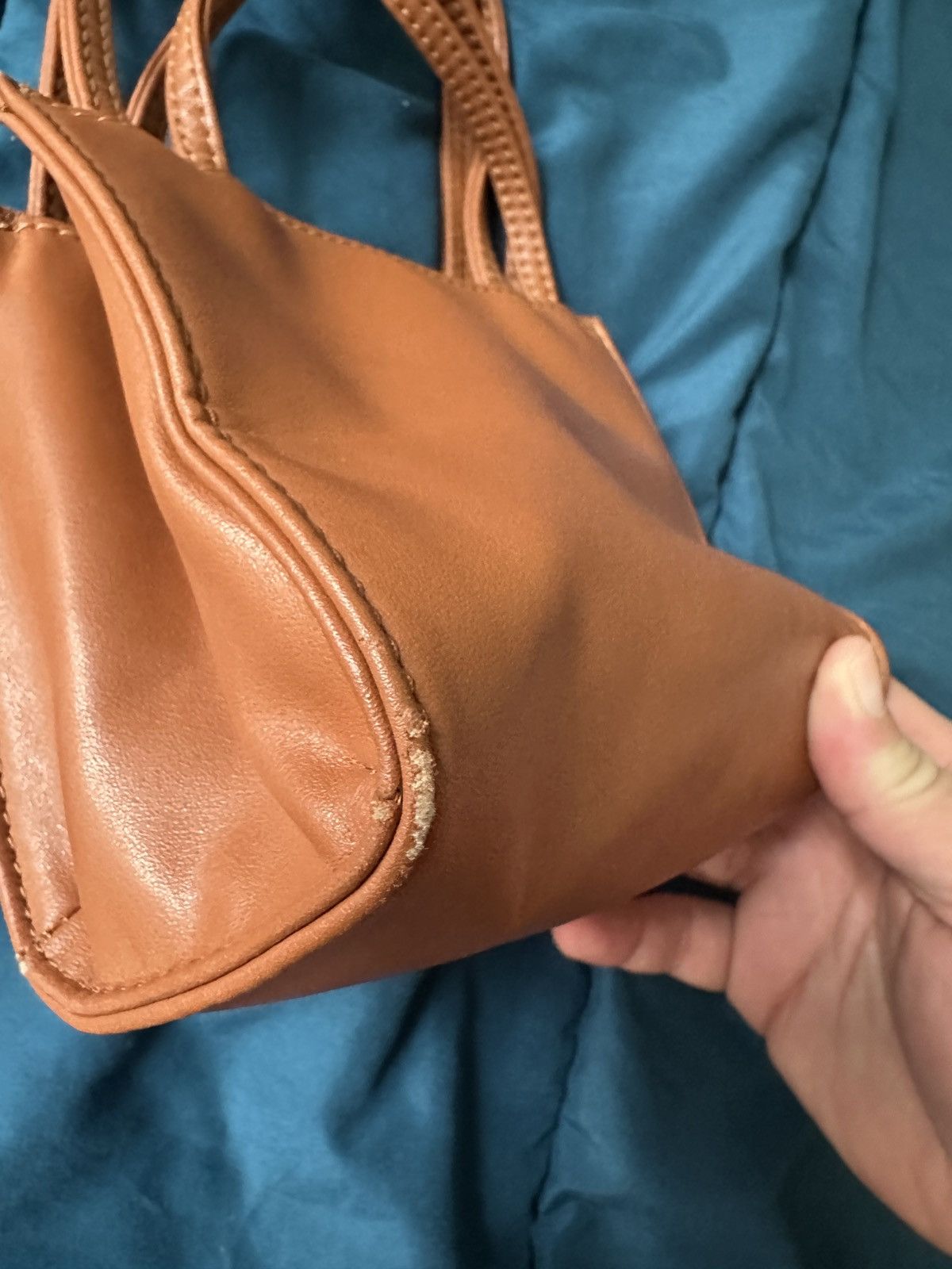 Telfar Vegan Leather Small Shopping Bag Tan Size ONE SIZE - 4 Thumbnail