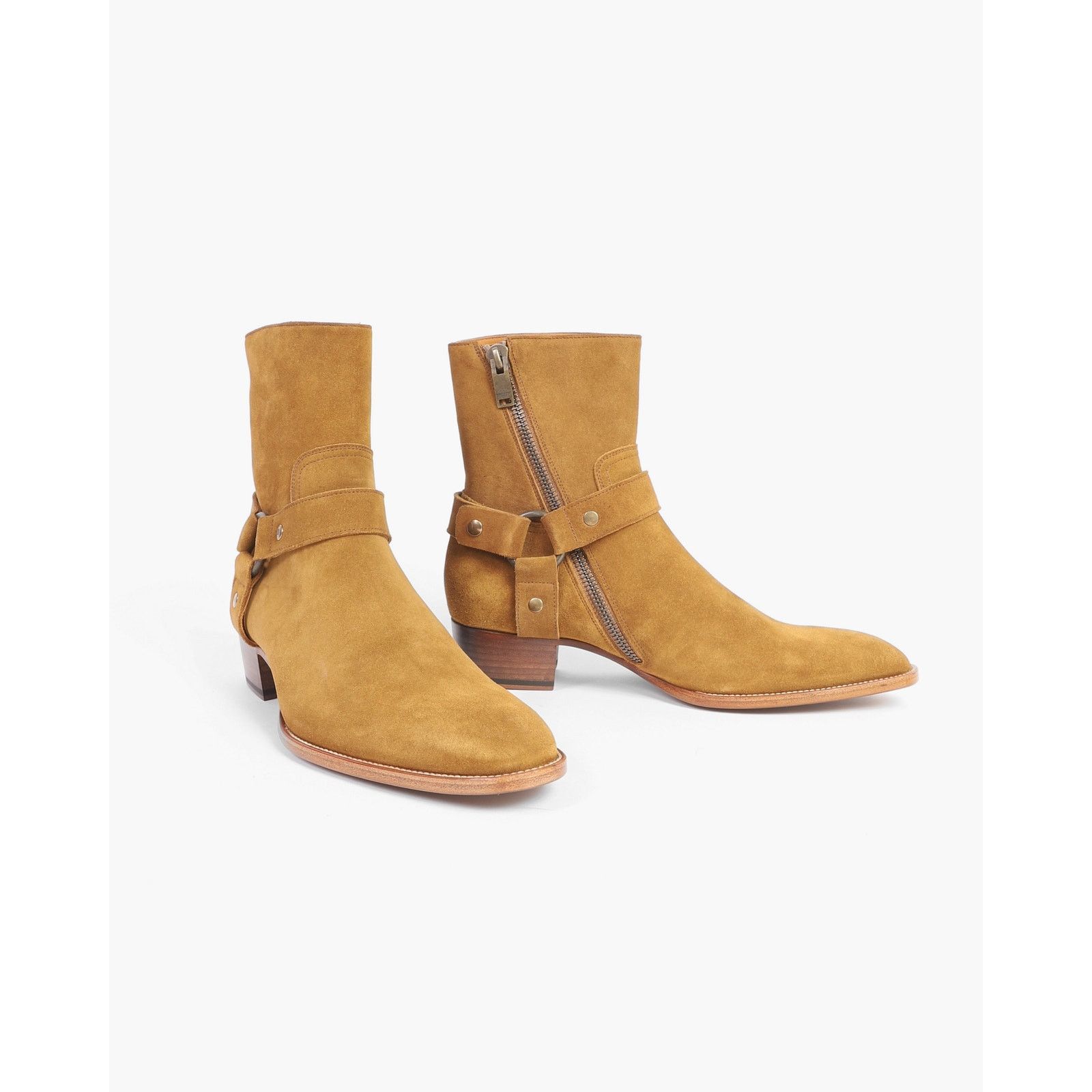 Saint Laurent Paris FW13 Wyatt 40 Harness Boots in Ochre Suede Size US 9 / EU 42 - 7 Thumbnail
