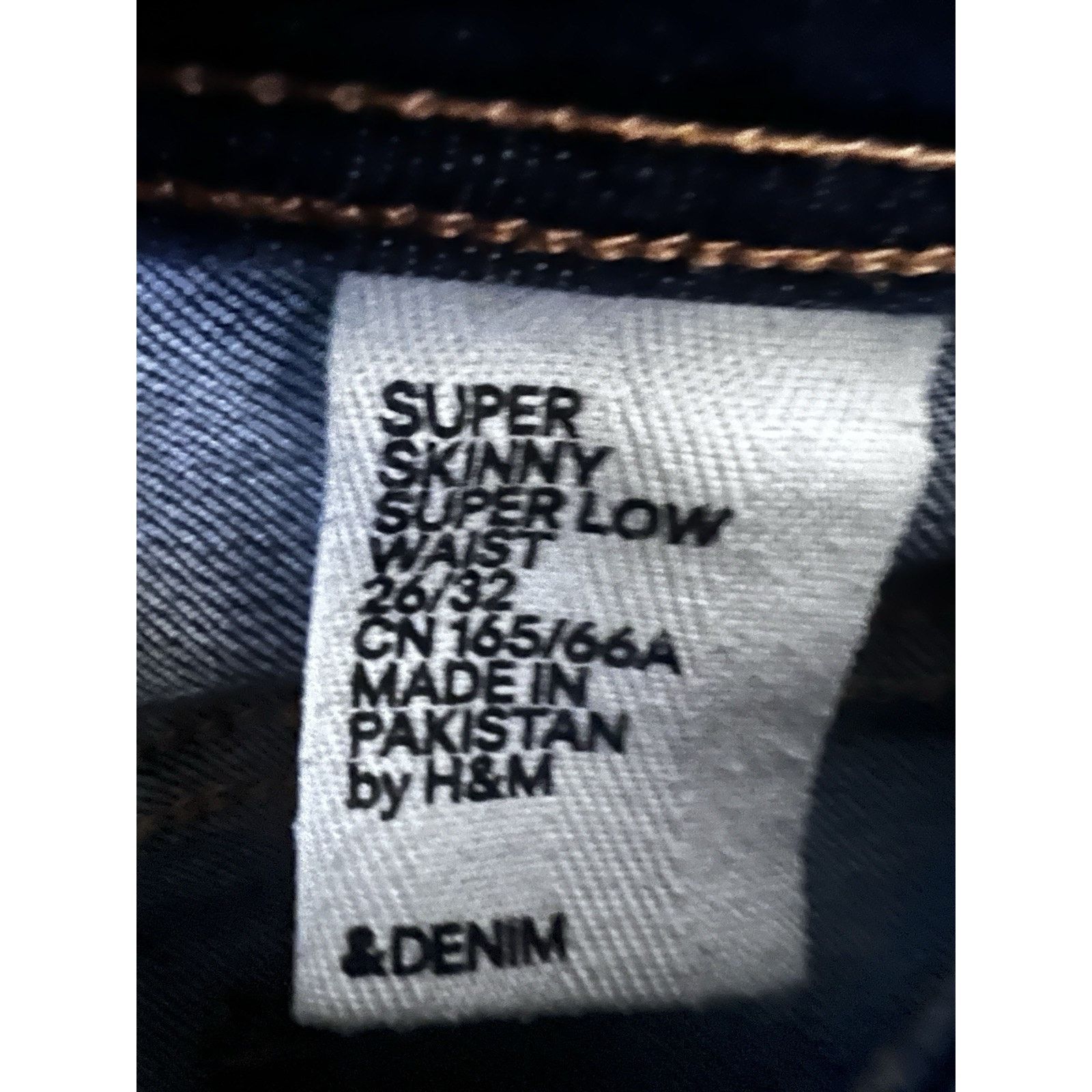 H&M H&M Super Skinny Low Waist Jeans Dark Wash 26/31 Stretch Size 26" / US 2 / IT 38 - 5 Thumbnail