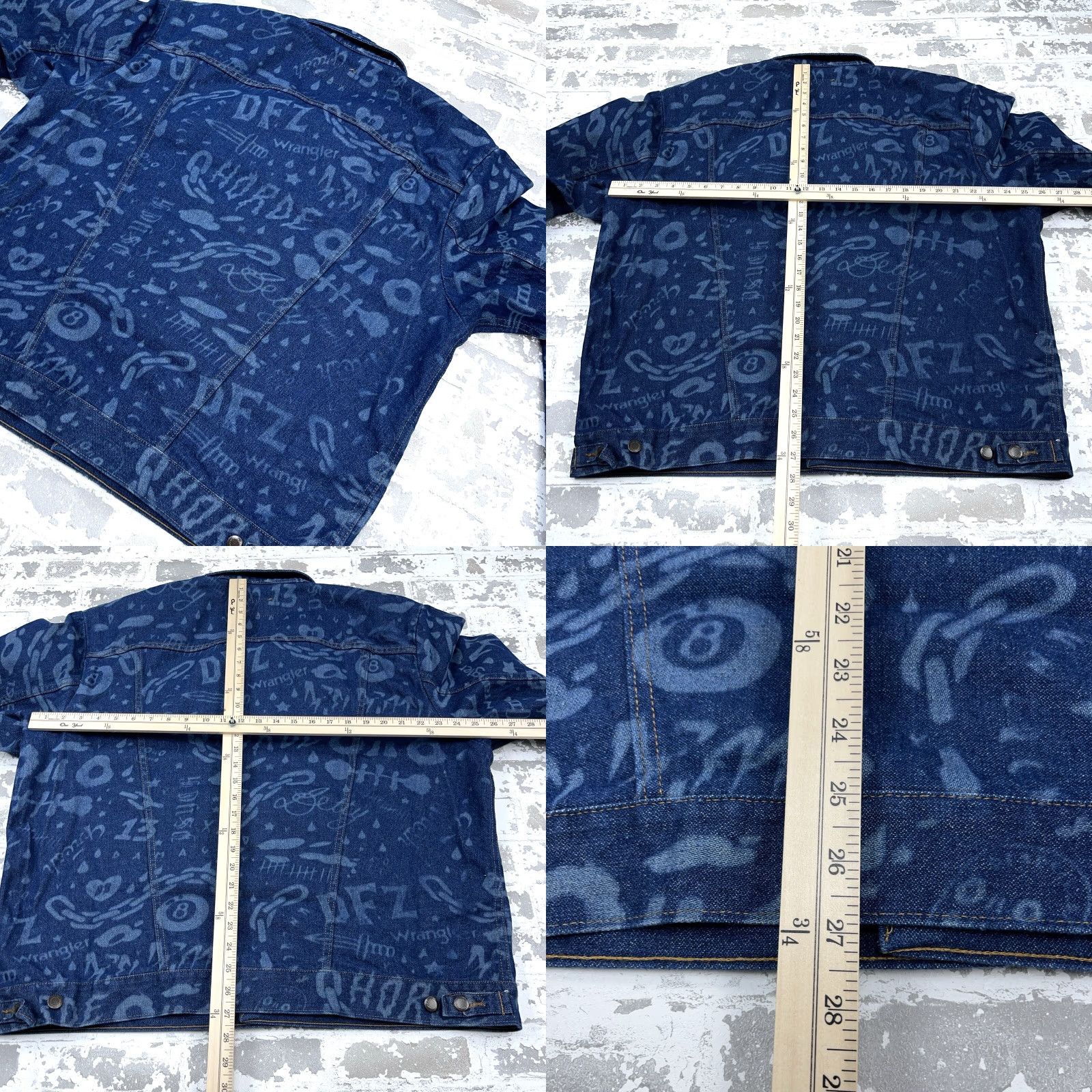 Wrangler Wrangler Jacket Men XL Blue Denim Trucker Western 90s USA American Cowboy Button Pockets Solid Denim Short Jacket Style: Trucker Size US 36 / EU 52 - 8 Thumbnail