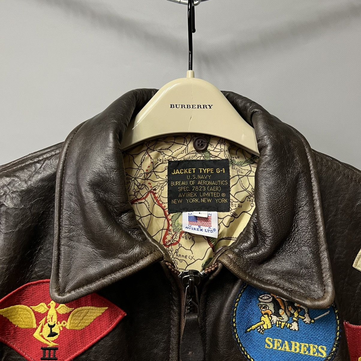 Avirex AVIREX Top Gun G-1 Bomber Flight Leather Jacket Vintage Size US L / EU 52-54 / 3 - 21 Thumbnail