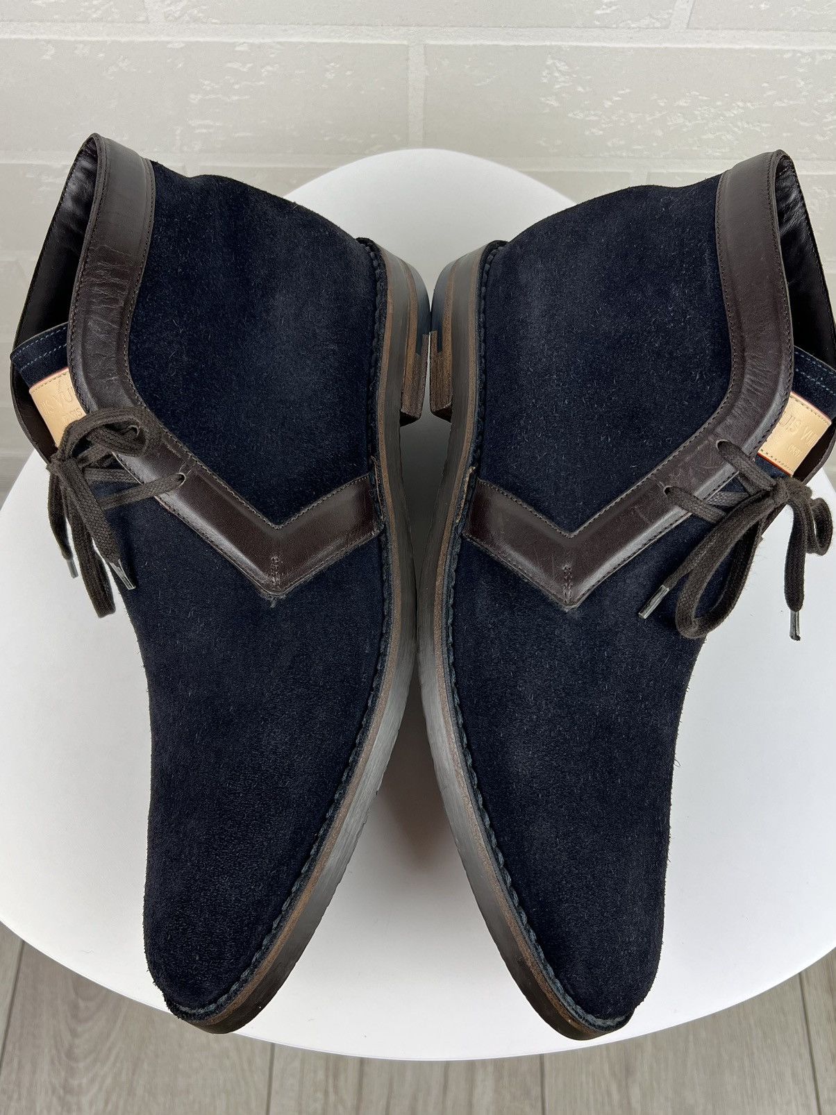 Louis Vuitton LOUIS VUITTON Boots Chukka Suede Leather Lace Up Shoes Logo Size US 8.5 / EU 41-42 - 10 Thumbnail