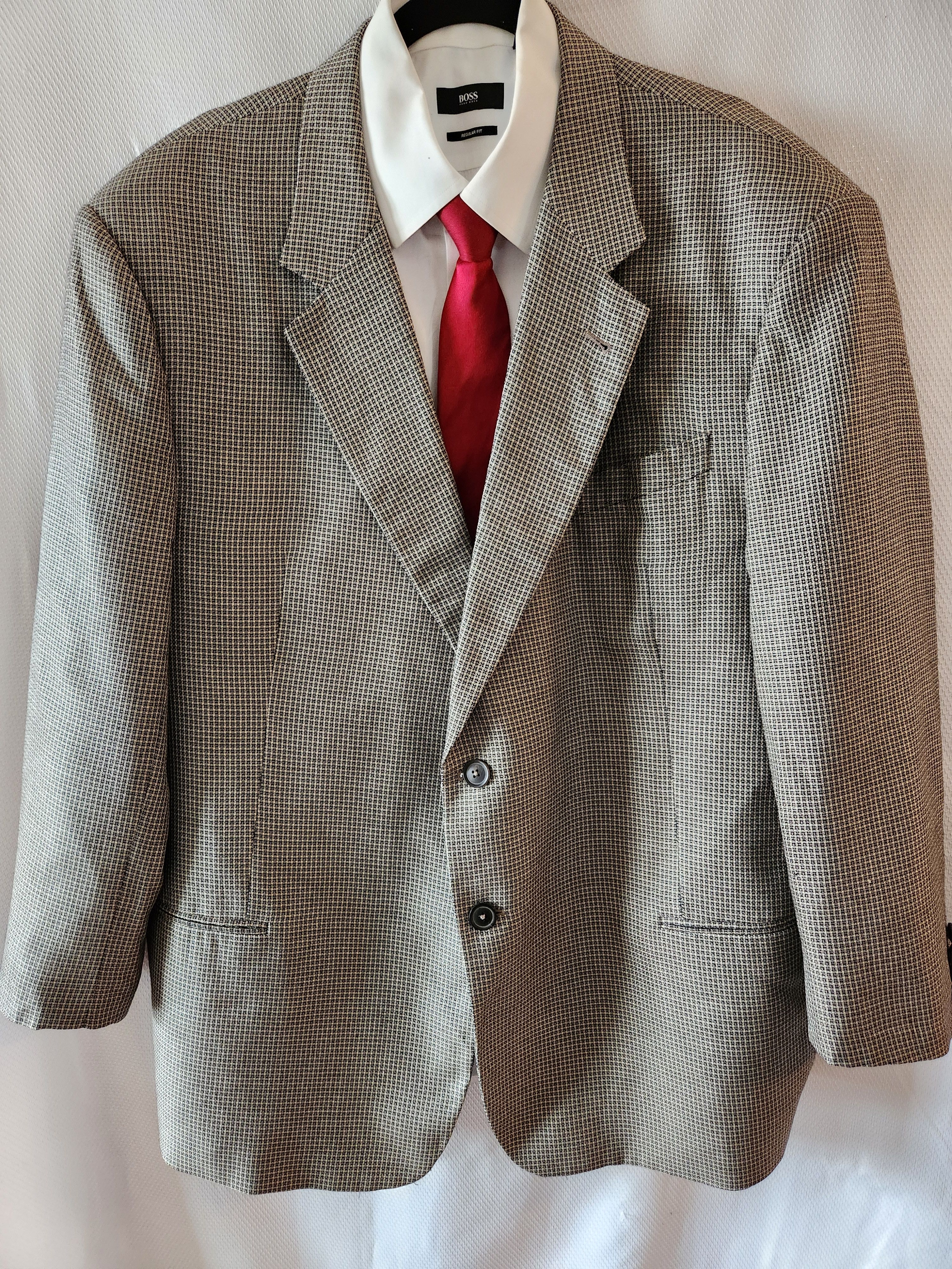 Armani Collezioni Vintage 90's Men's Mini Check 2 Button Blazer Size 46S - 1 Thumbnail