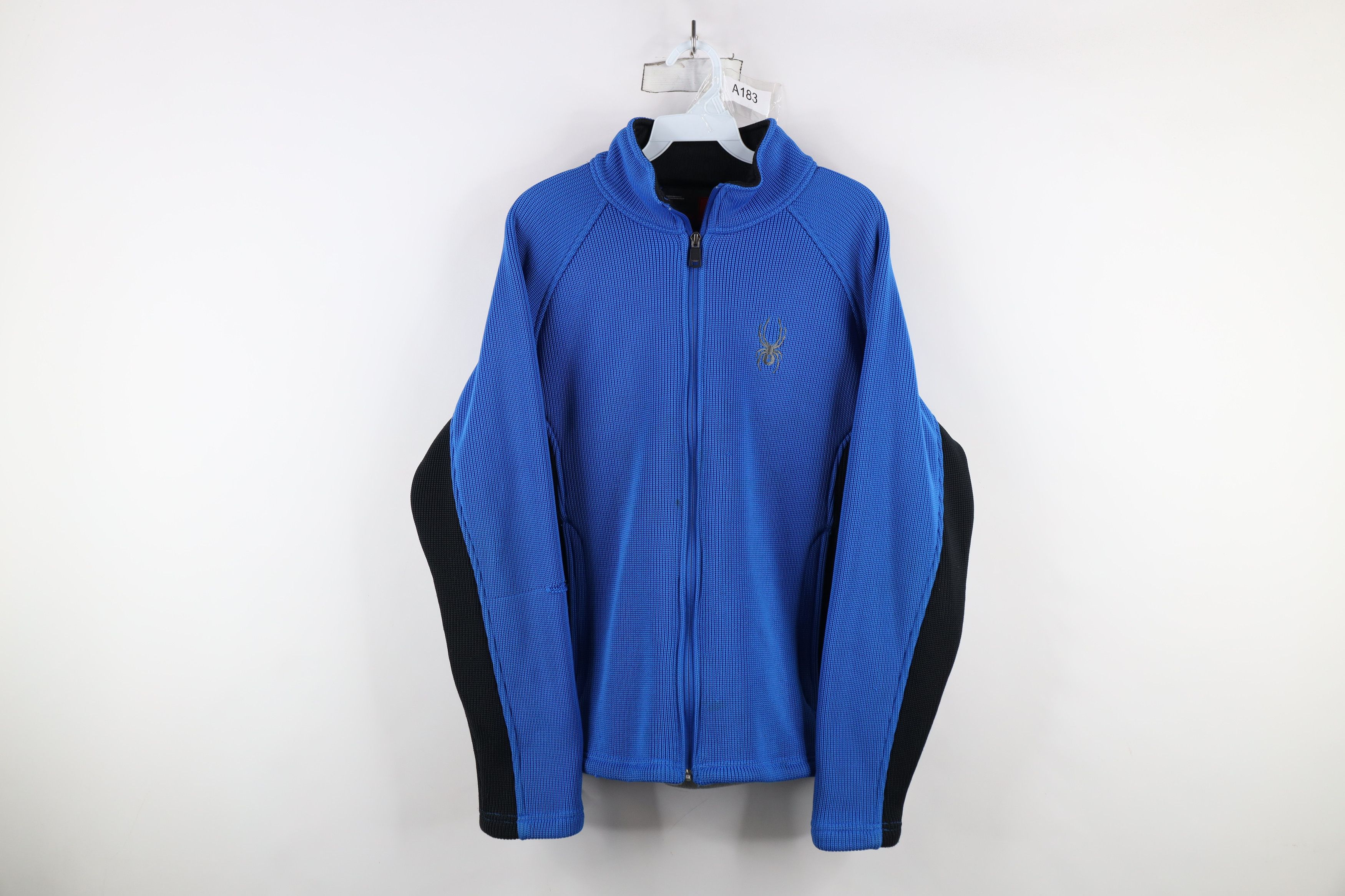 Spyder × Vintage Spyder Spell Out Heavyweight Ribbed Knit Ski Jacket Fleece Size US S / EU 44-46 / 1 - 1 Thumbnail