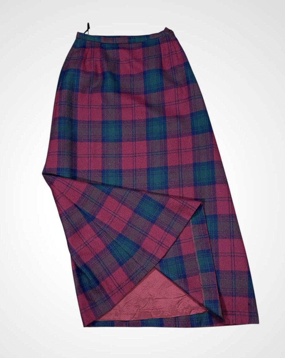 Issey Miyake Rare Vintage I.S Sunao Kuwahara Wool Chekered Skirt Size 25" / US 0 / IT 36 - 3 Thumbnail