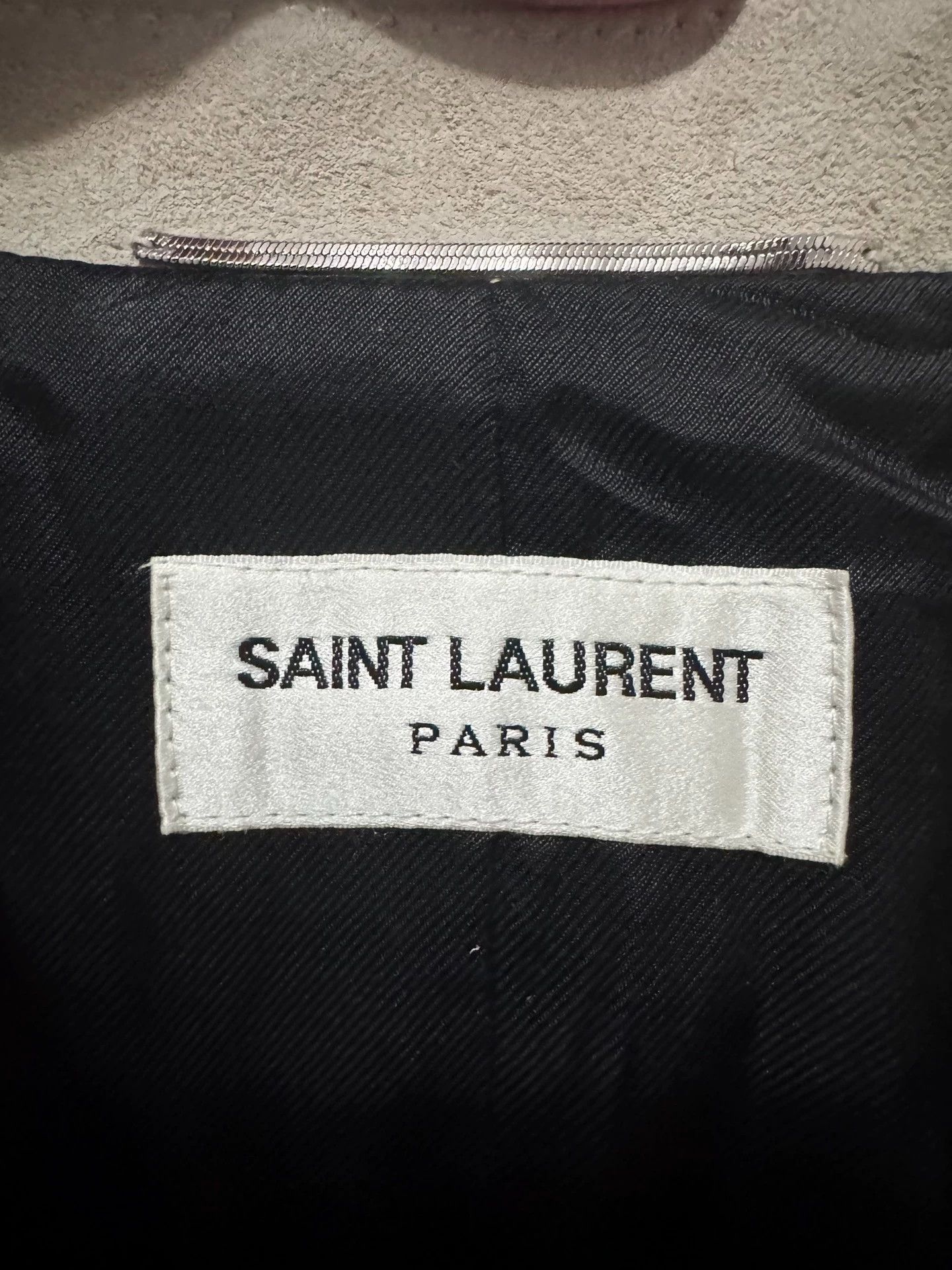 Saint Laurent Paris Saint Laurent off-white distressed suede hunting jacket Size US M / EU 48-50 / 2 - 5 Thumbnail